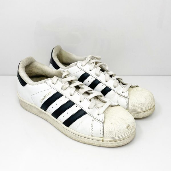 Adidas Boys Superstar C77154 White Casual Shoes Sneakers Size 5.5 Hot on Sale