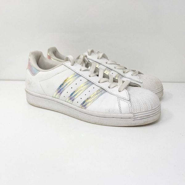 Adidas Boys Superstar FV3139 White Casual Shoes Sneakers Size 6 Sale