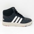 Adidas Boys Hoops 2.0 Mid H01063 Black Basketball Shoes Sneakers Shoes Size 6.5 Fashion